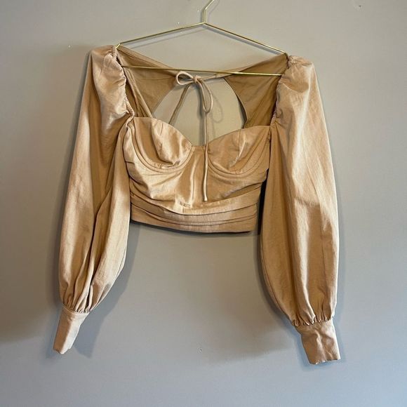 Majorelle Emily Bustier Puff Sleeve Crop Top | SZ XXS - Picture 7 of 16